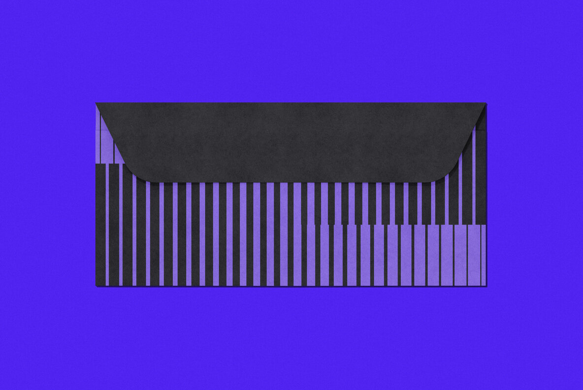 Envelope with 85x55 and 90x50 Business Cards Mockup 4