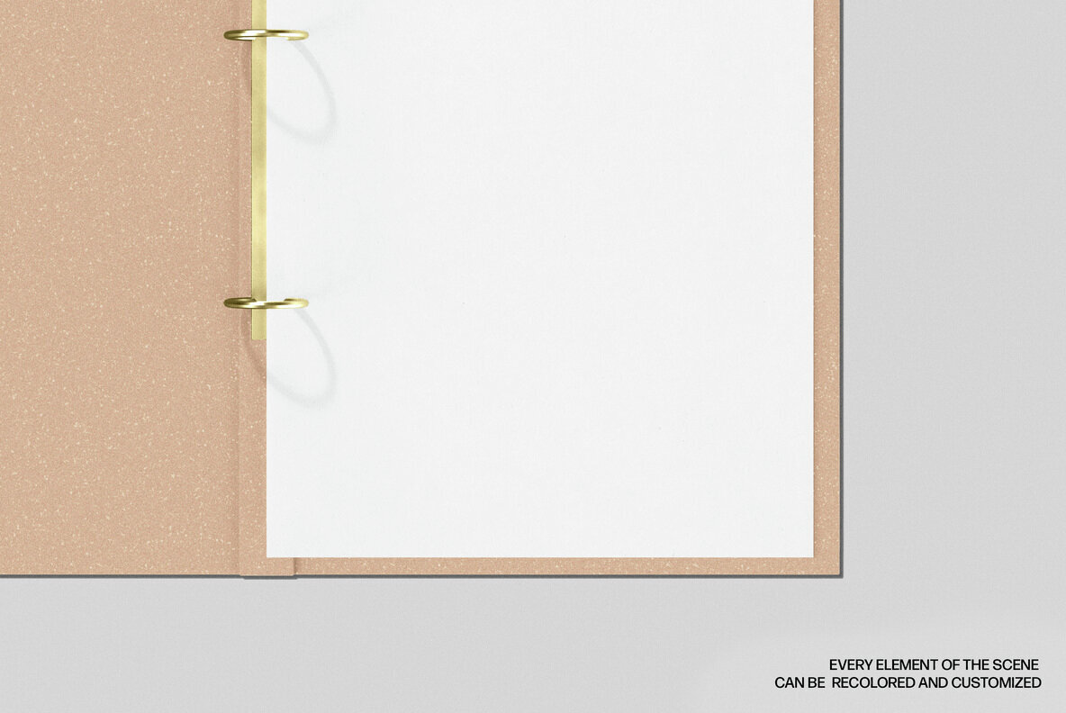 Open Notebook and 85x55 Business Card Mockup 2