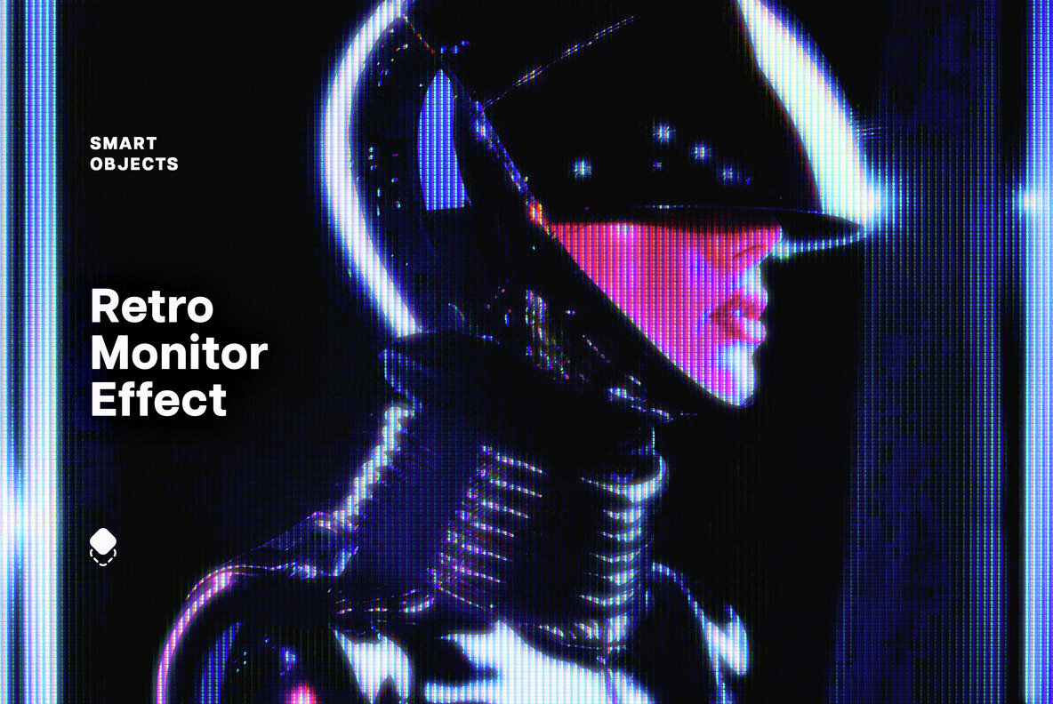 Retro Monitor Photo Effect 1