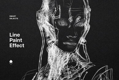 Line Paint Photo Effect