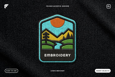 Embroidery Badge Mockup