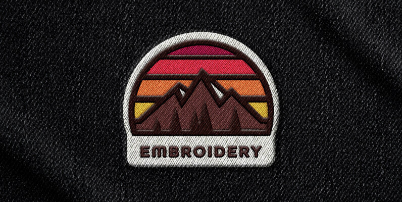 Embroidery Badge Mockup