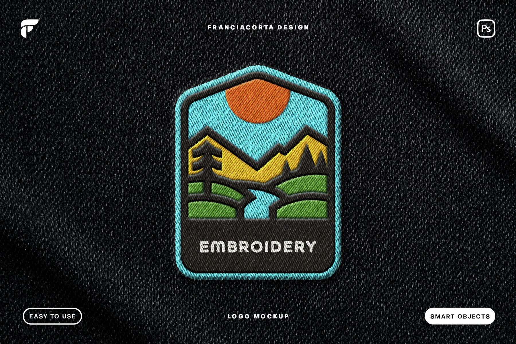 Embroidery Badge Mockup 1