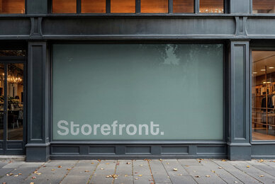 Storefront Window Banner Mockup