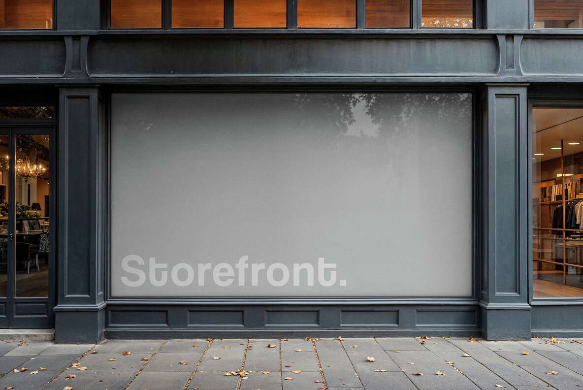 Storefront Window Banner Mockup 4