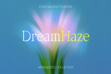 Dream Haze Abstract Flower Posters Collection