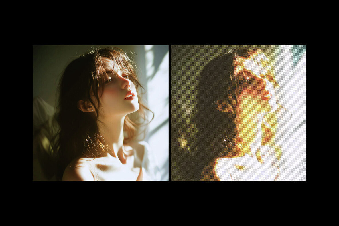 Glowing Halftone Photo Effect 2