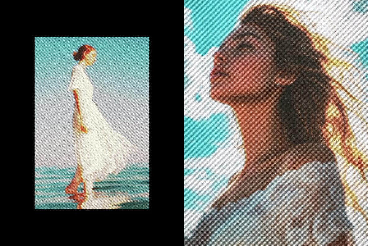 Glowing Halftone Photo Effect 5