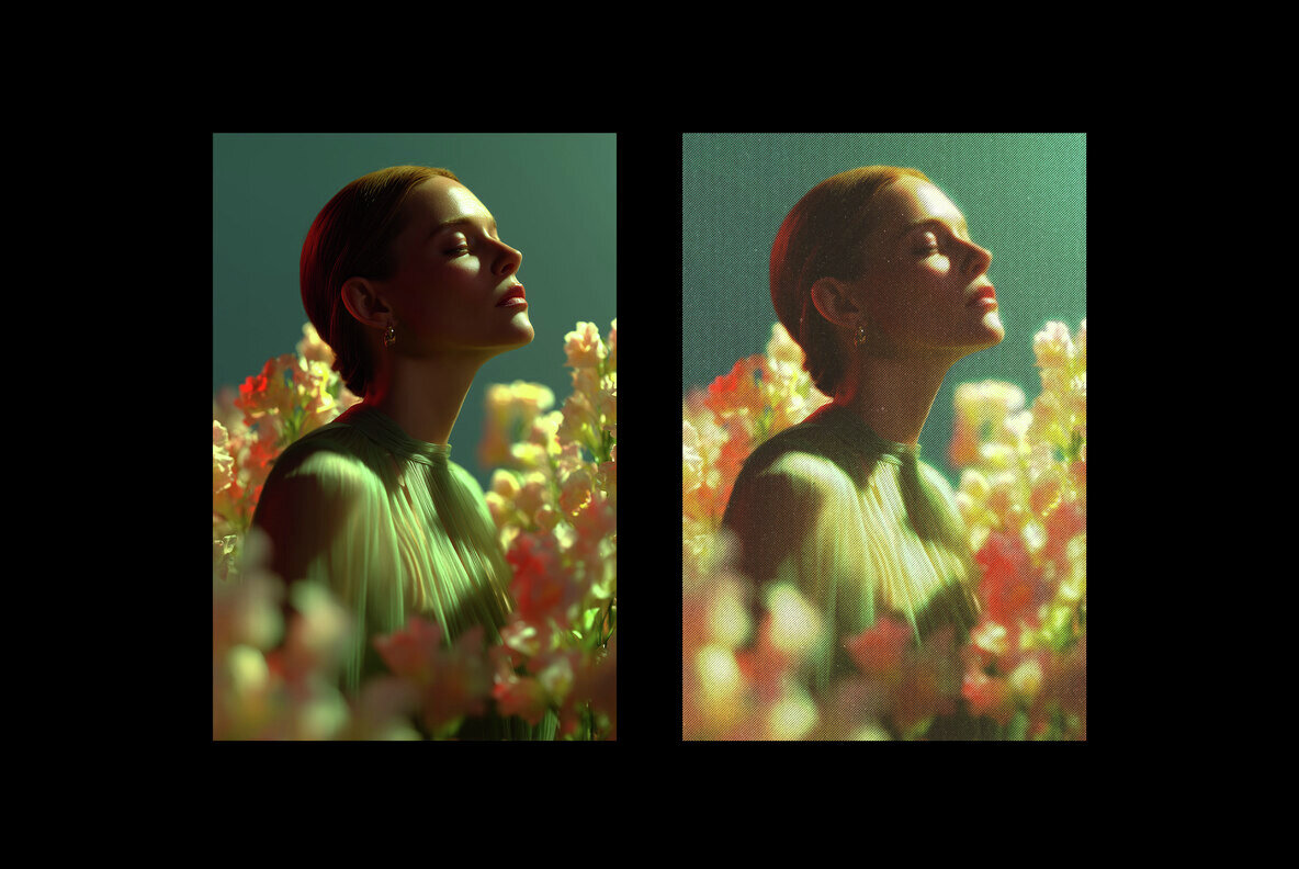 Glowing Halftone Photo Effect 7