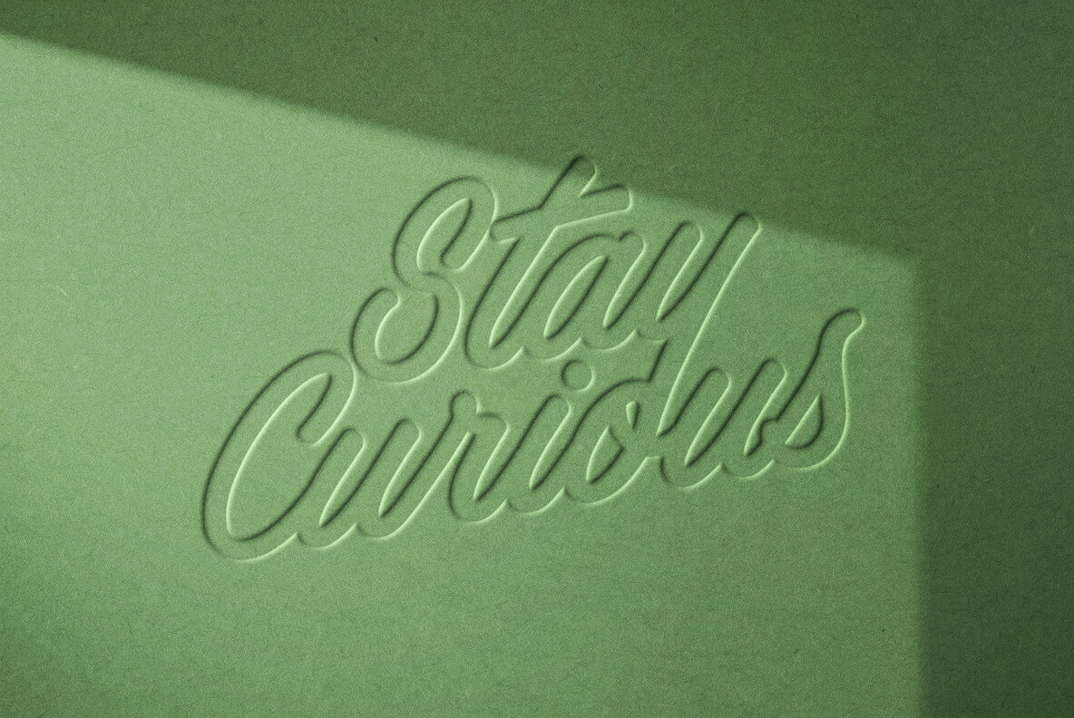 Pressed Paper Debossing and Embossing Mockup 2