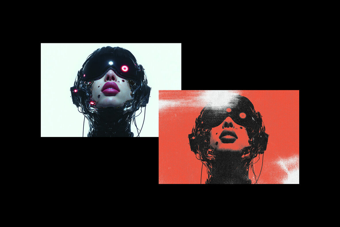 Grunge Risoprint Photo Effect 2