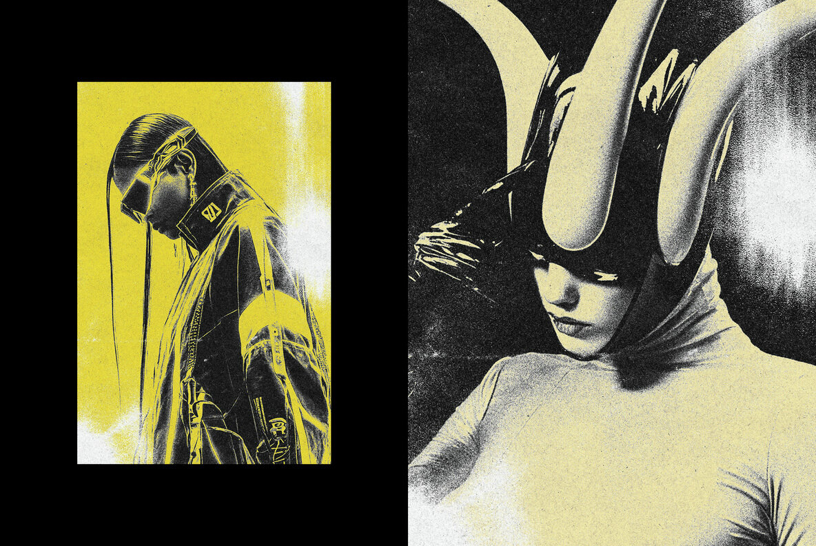 Grunge Risoprint Photo Effect 4