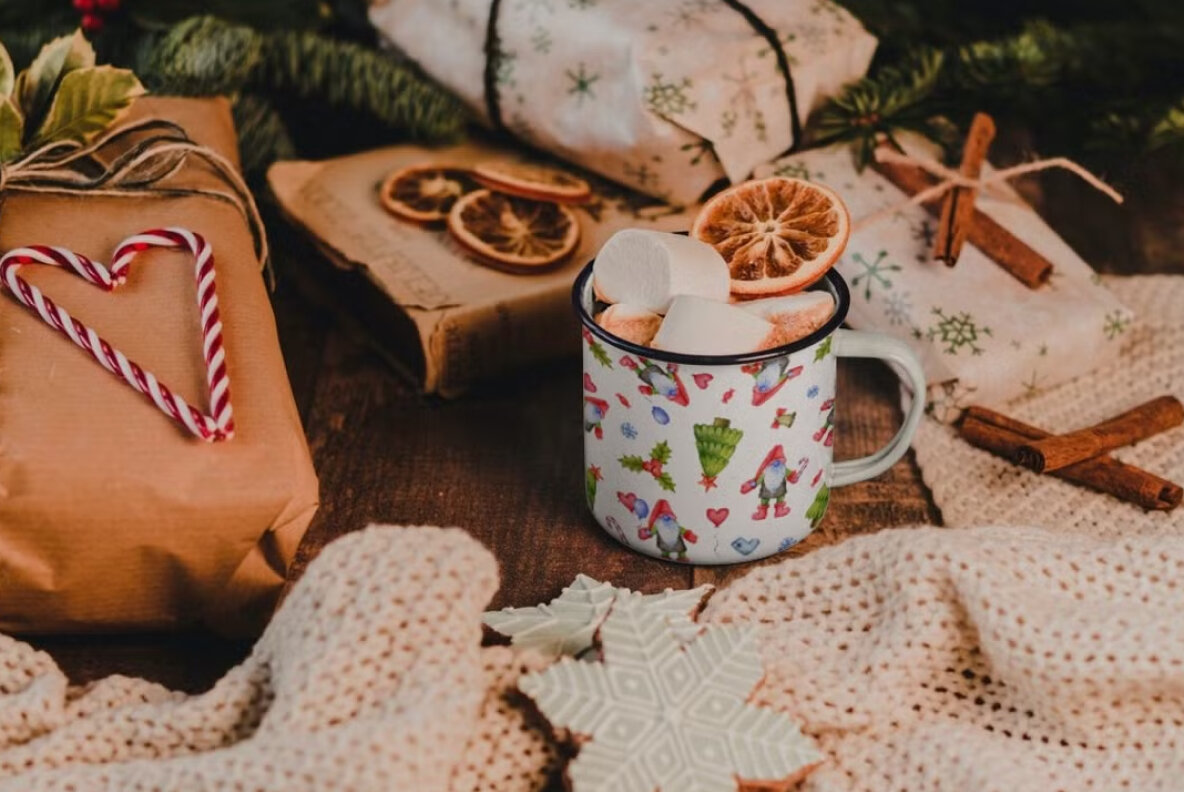 Christmas gnomes seamless patterns 4