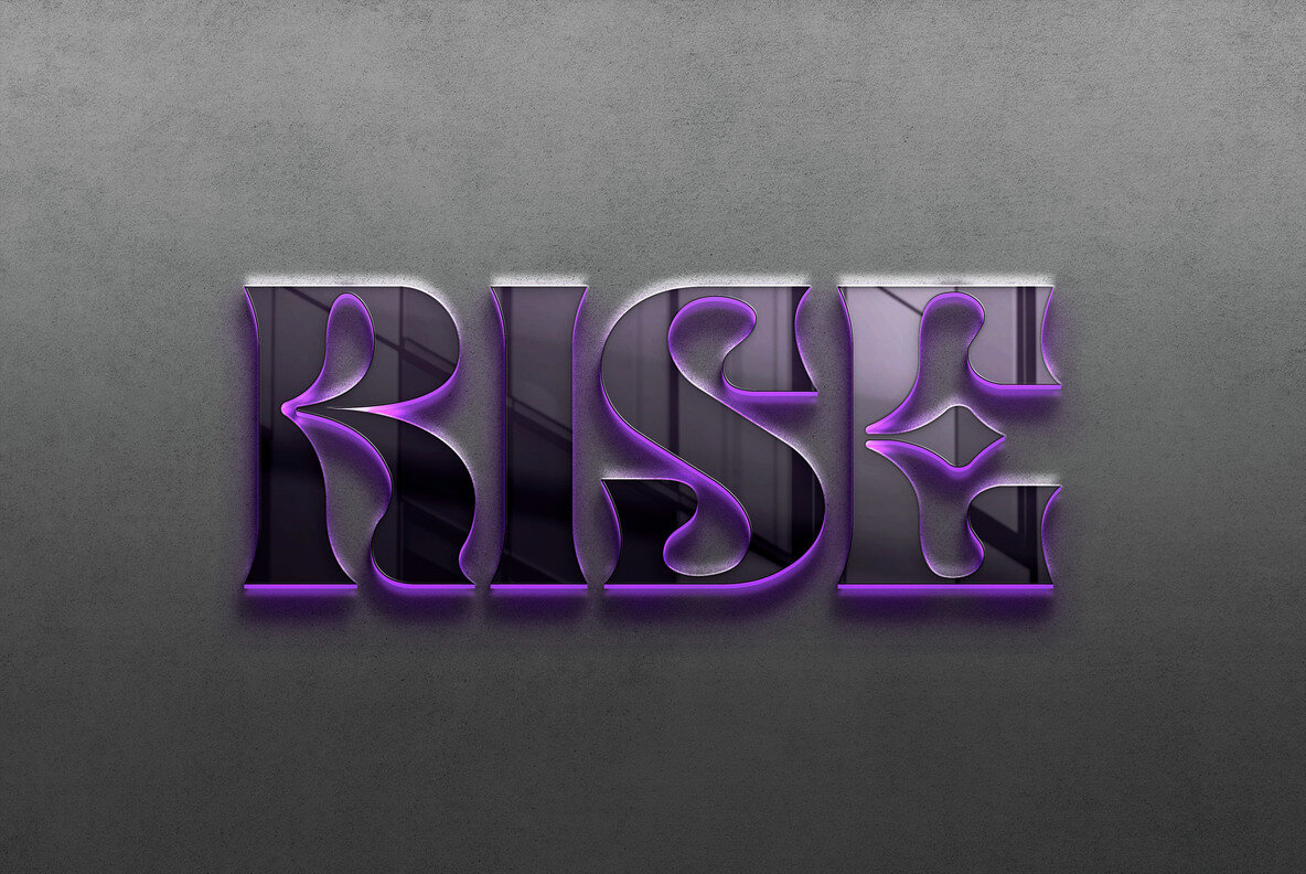 Glass Neon Sign Mockup Scenes 5