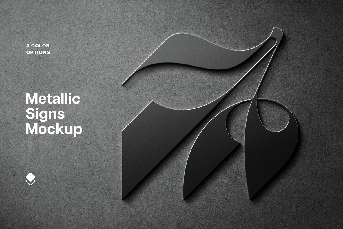 Stainless Metal Sign Mockups 1