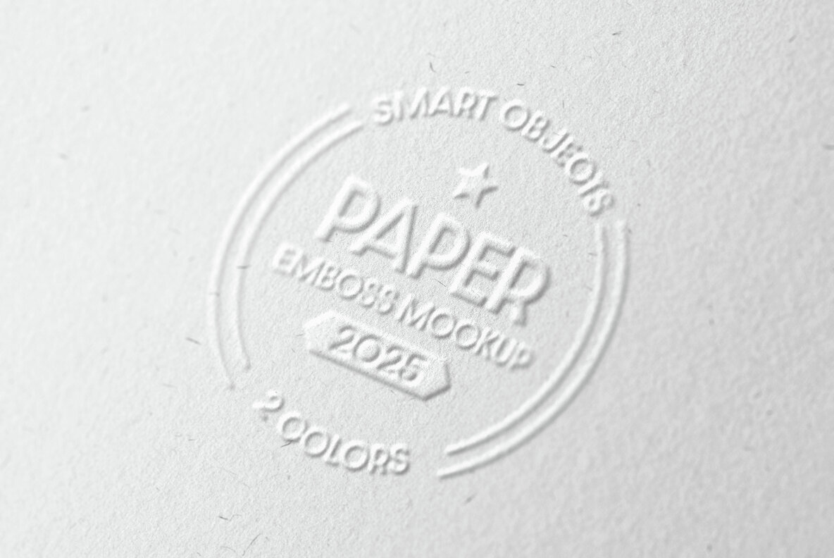 Embossed Paper Close Up Mockup 1