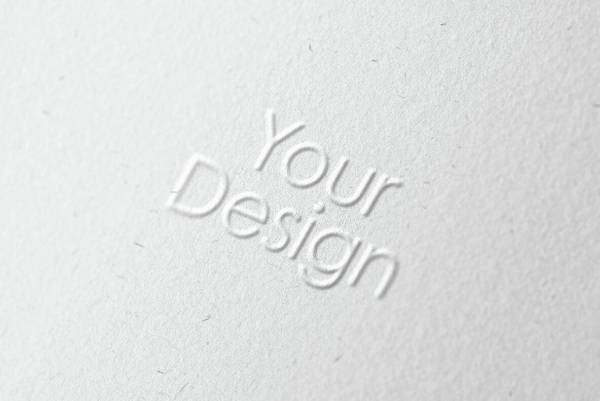 Embossed Paper Close Up Mockup 3
