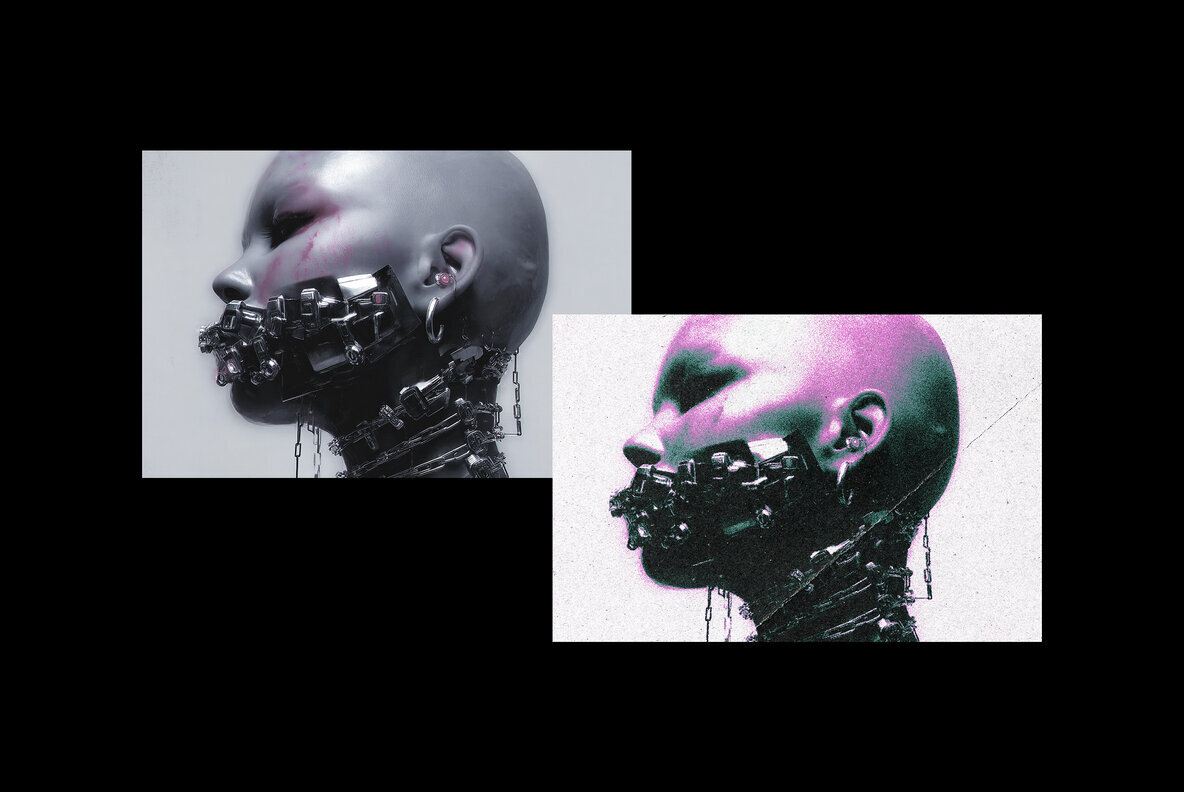 Y2K Retro Risoprint Photo Effect 2