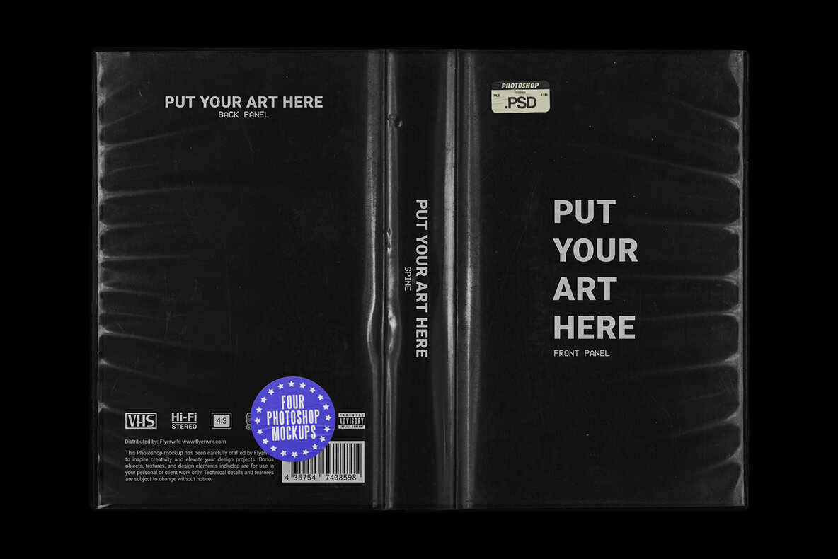 VHS Cassette Tape Case Mockup 2