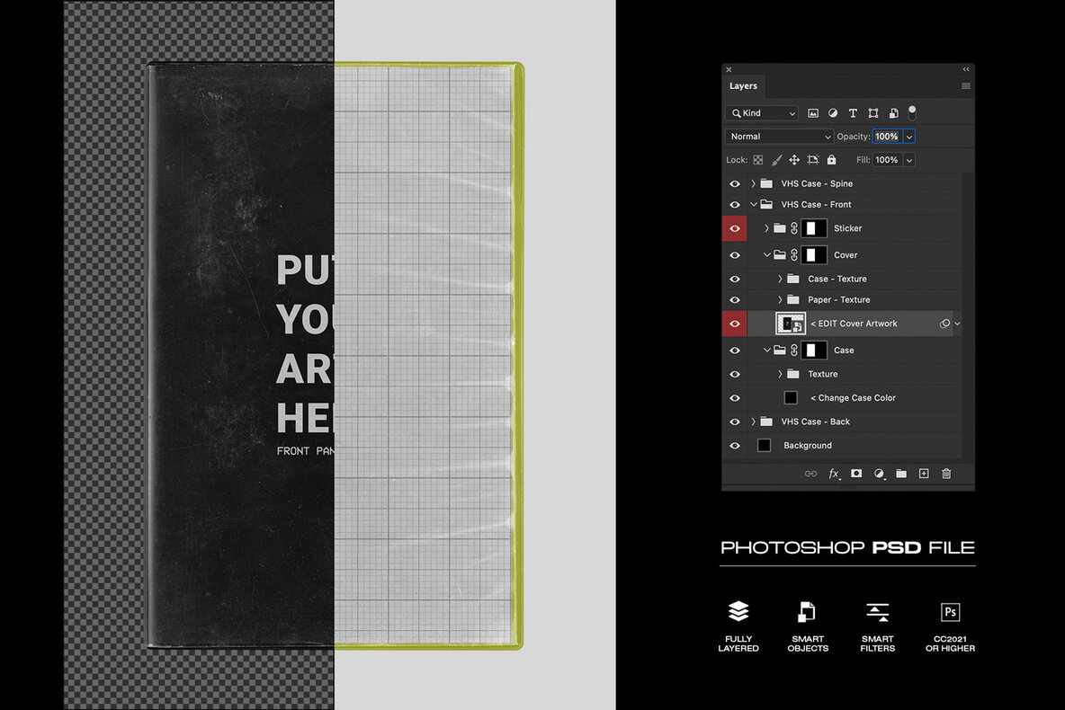 VHS Cassette Tape Case Mockup 4