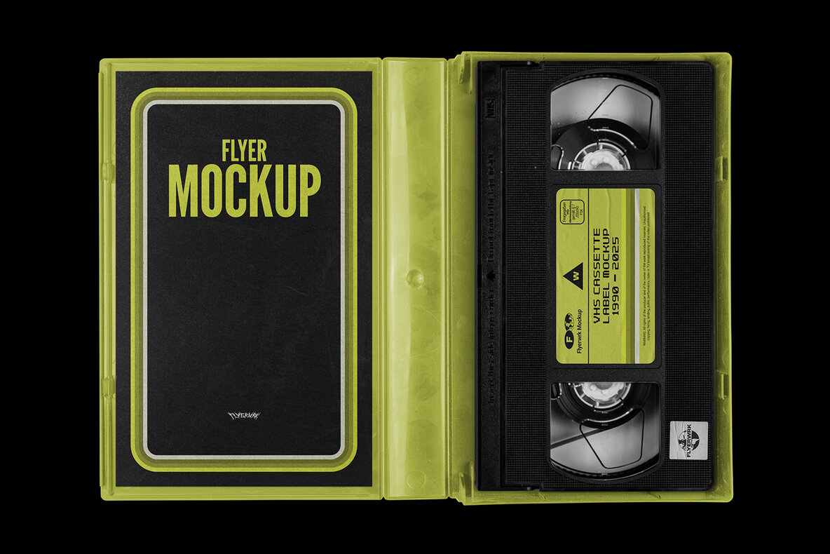 VHS Cassette Tape Case Mockup 6