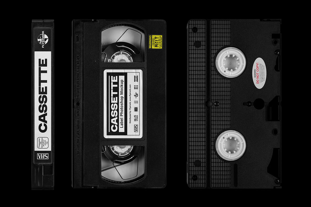 VHS Cassette Tape Case Mockup 7