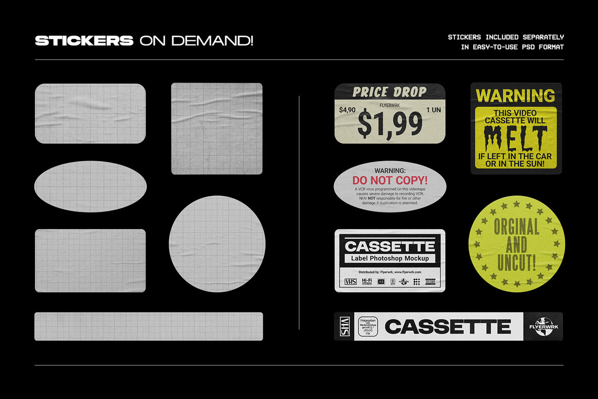 VHS Cassette Tape Case Mockup 9