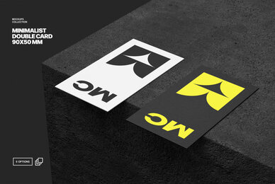 90x50mm Business Cards Mockup