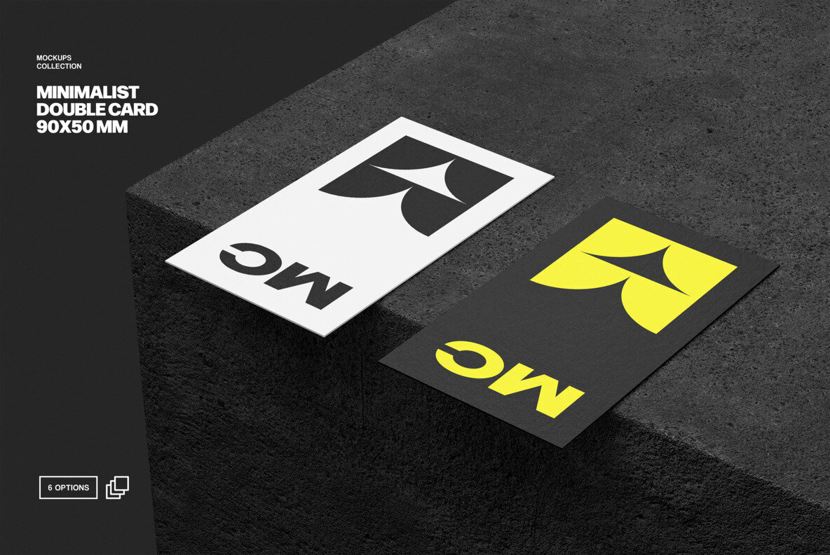 90x50mm Business Cards Mockup 1