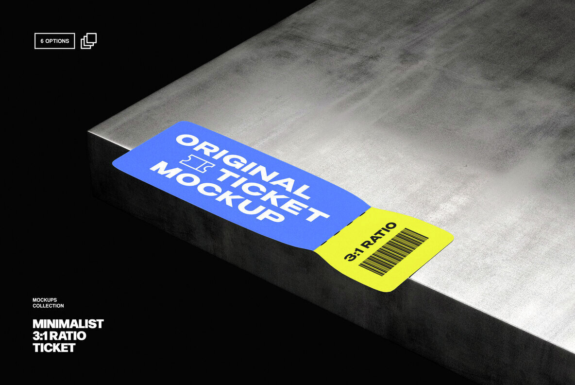 Minimalist Ticket Mockup 1