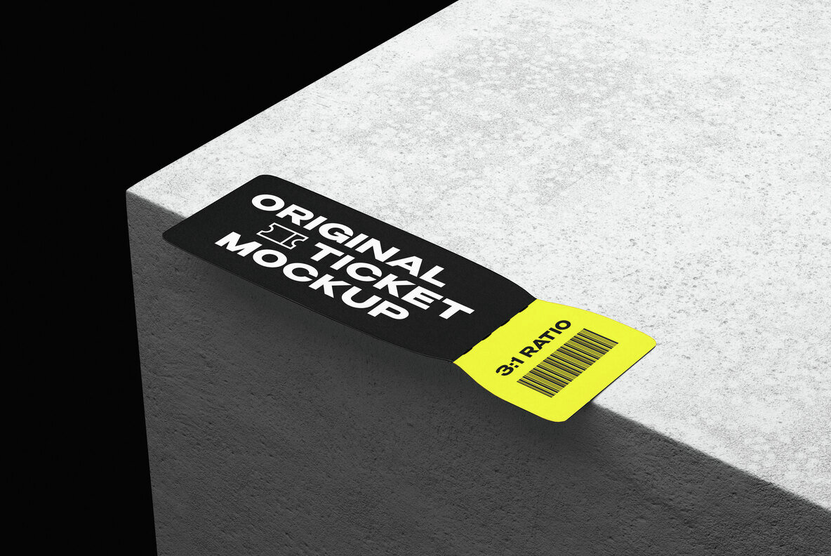 Minimalist Ticket Mockup 4