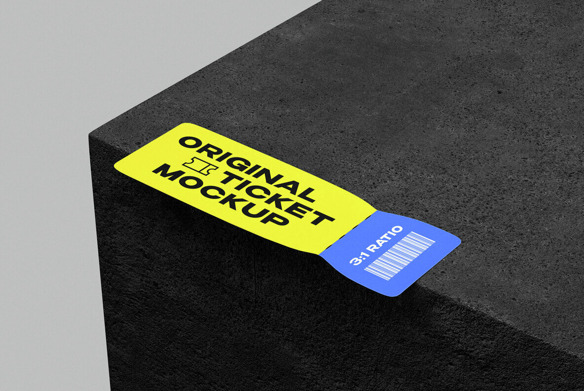 Minimalist Ticket Mockup 5