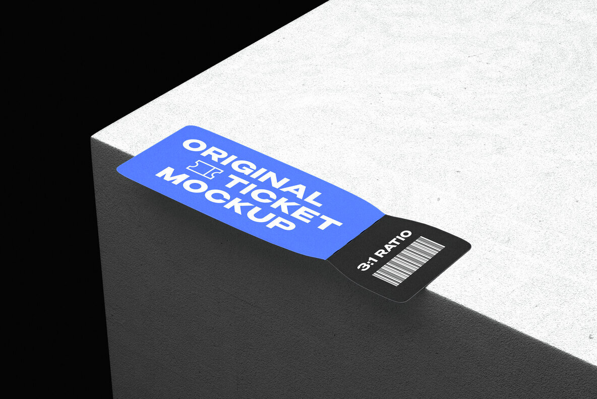 Minimalist Ticket Mockup 6