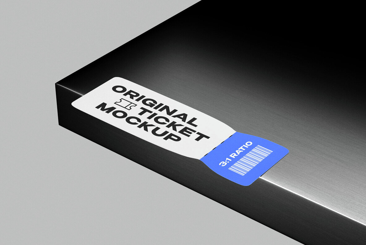 Minimalist Ticket Mockup 7