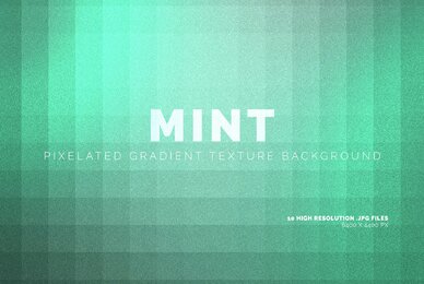 Mint Pixelated Gradient Texture Background