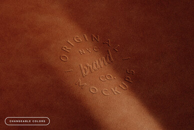 Embossed Fabric Logo Mockups