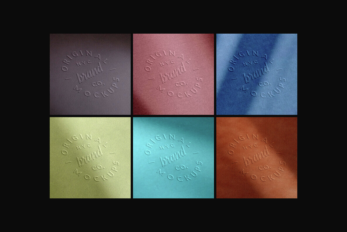 Embossed Fabric Logo Mockups 2