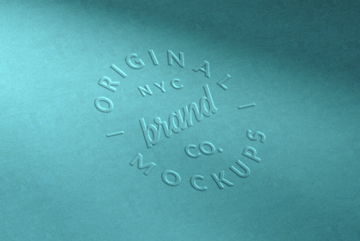 Embossed Fabric Logo Mockups 4
