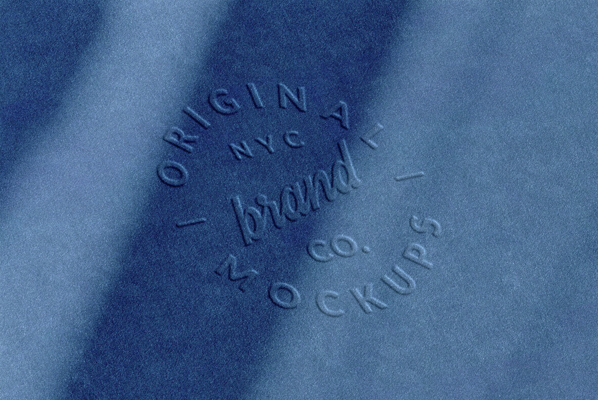 Embossed Fabric Logo Mockups 5