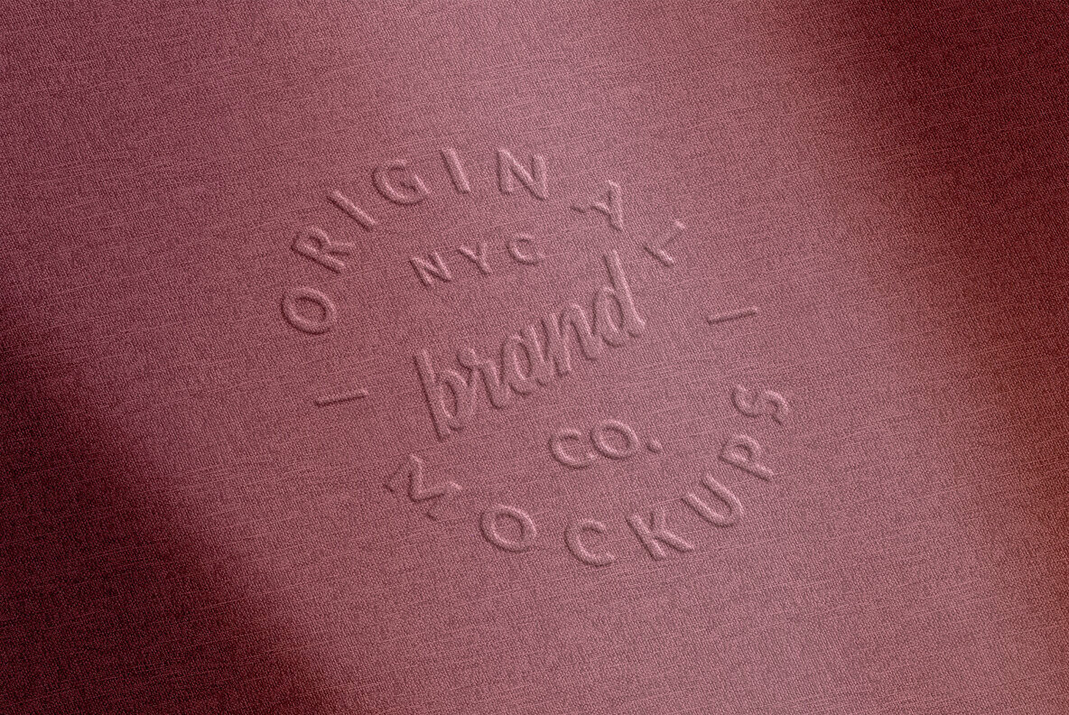 Embossed Fabric Logo Mockups 6
