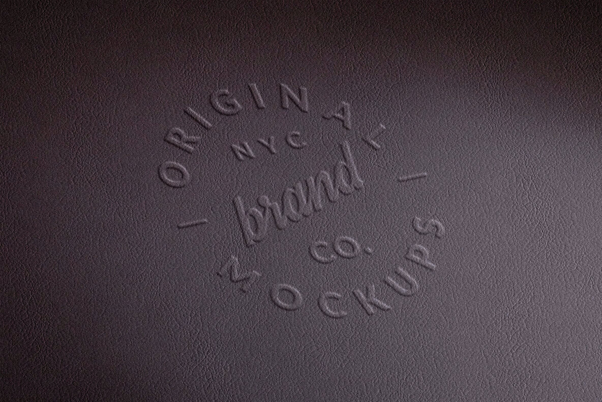 Embossed Fabric Logo Mockups 7