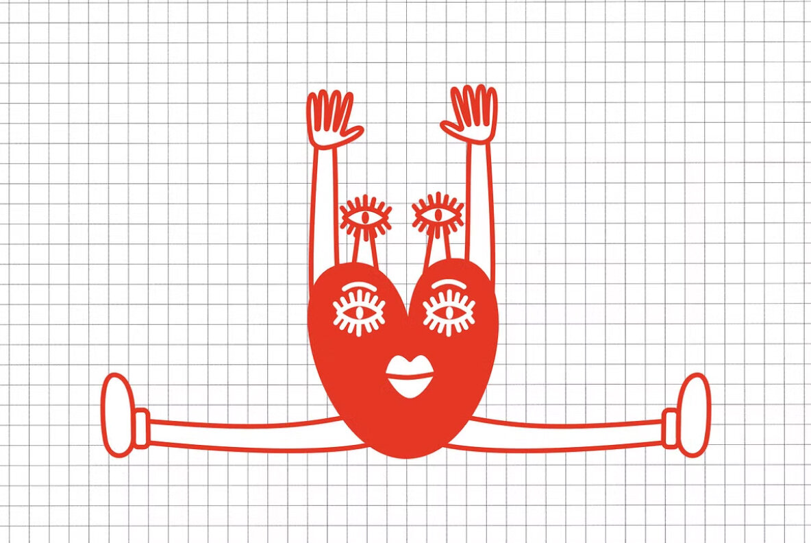 Groovy Hearts Stickers 4