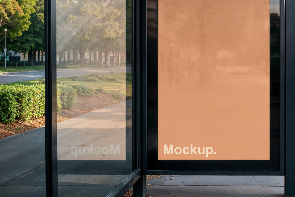 Bus Stop Advertising Mockup 3