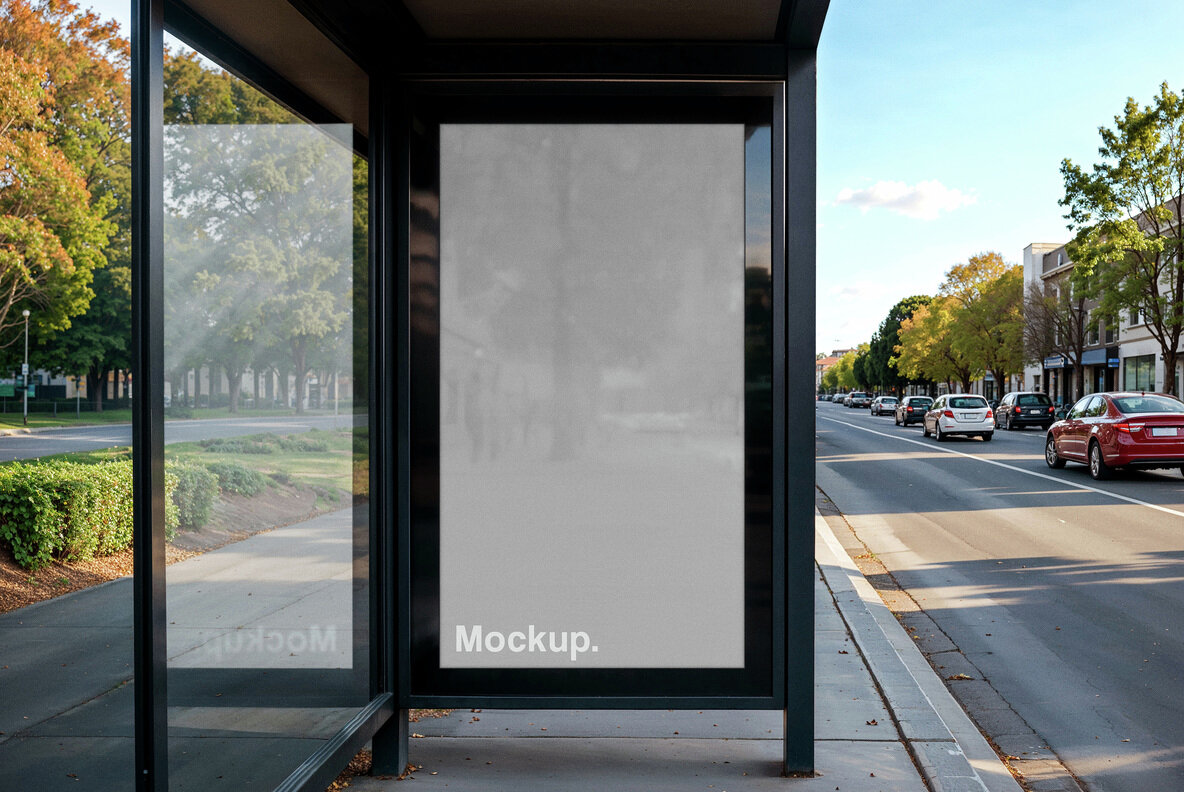 Bus Stop Advertising Mockup 4