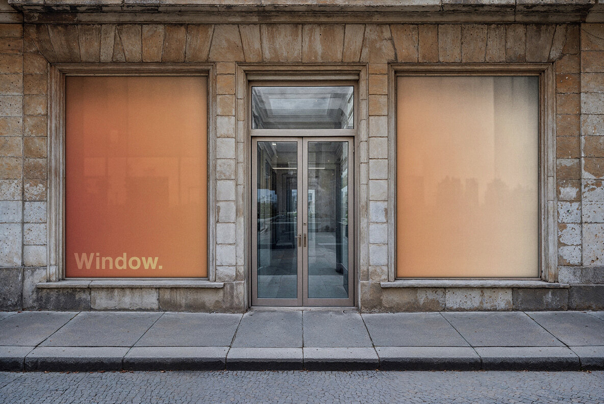 2 A4 Window Posters Mockup 2