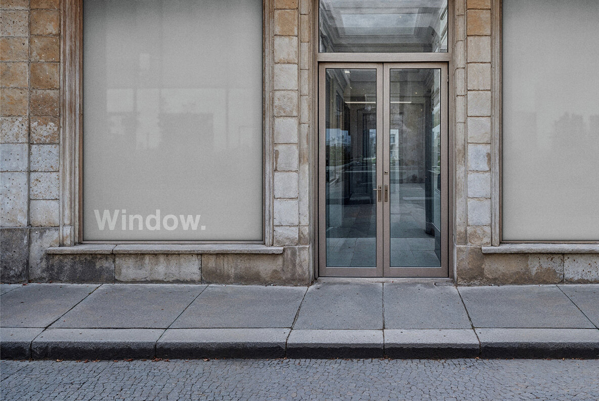 2 A4 Window Posters Mockup 3