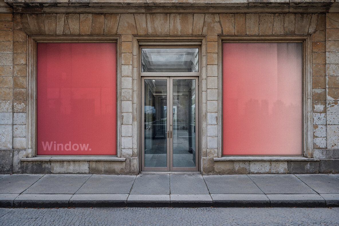 2 A4 Window Posters Mockup 4