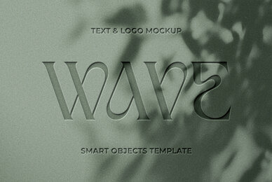 Cutout Text and Logo Mockup