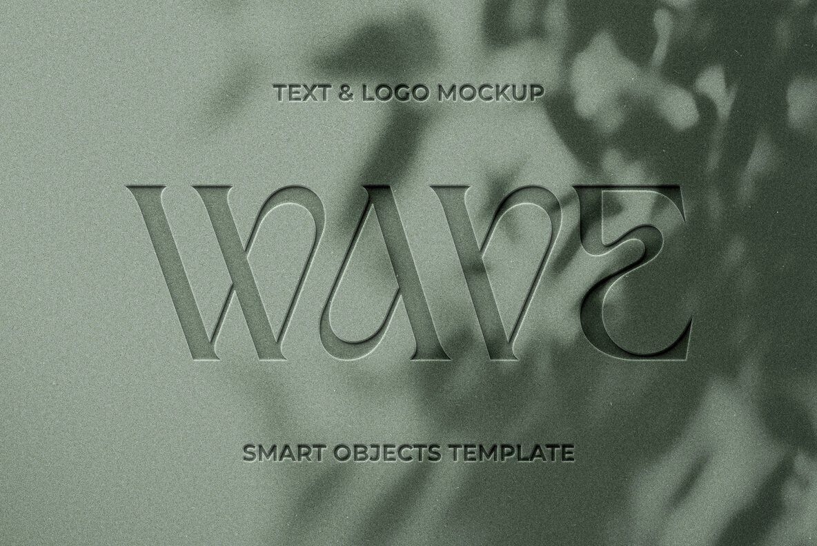 Cutout Text and Logo Mockup 1