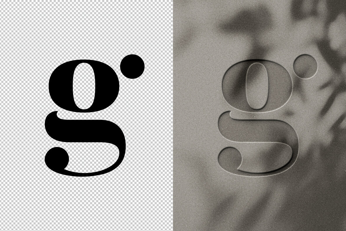 Cutout Text and Logo Mockup 2